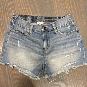 Aerie Distressed Blue Jean Shorts